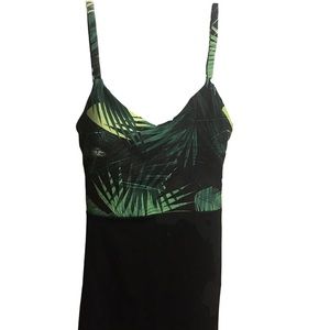 Fabletics Green Tropical Backless Dress
